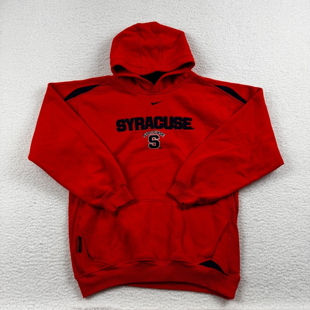 Syracuse Orange Hoodie Mens XL Orange Fleece Lined Nike NCAA Basketball VTG